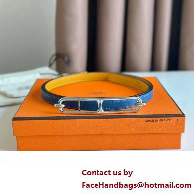 Hermes Roulis belt buckle  &  Reversible leather strap 13 mm 08 2023